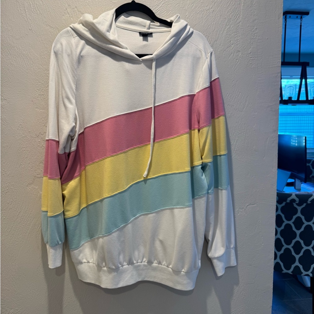 Torrid Colorful Striped Women's Hoodie Sweater